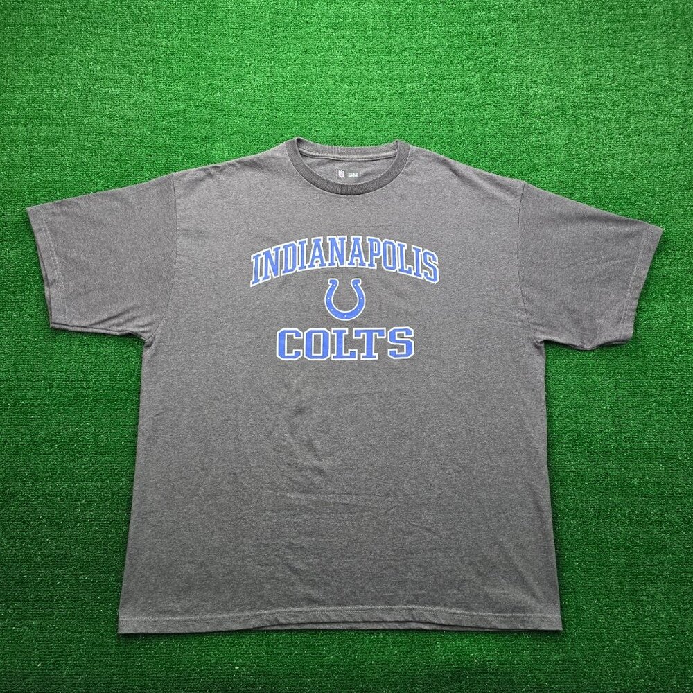 Indianapolis Colts Mens Tshirt  2XL Gray Short Sleeve Logo‎ NFL Football Sports